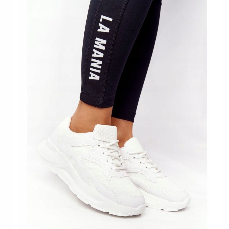 FB2 Dámské tenisky na velké podrážce bílé bludy bílý 1