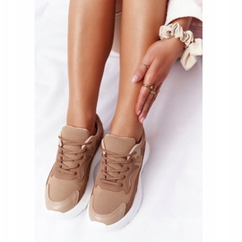 FB2 Dámské tenisky na velké podrážce světle hnědé klamu hnědý 1 FB2 Dámské tenisky na velké podrážce světle hnědé klamu hnědý 1