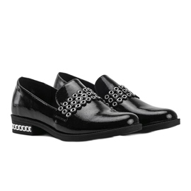 Dámské černé lakované boty Jamie černý 1