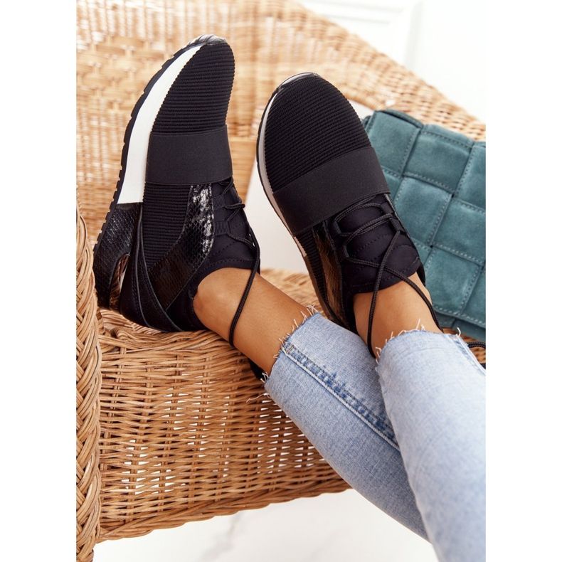 FB2 Dámská sportovní obuv Tenisky Black Netta černá 1