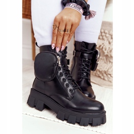 PS1 Černé dělnické boty na platformě Černá sobota černý 2