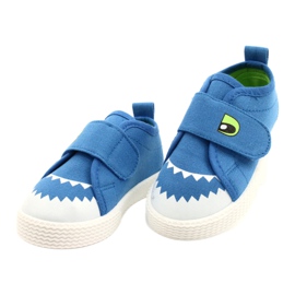 News Dětské tenisky na suchý zip Crocodile 21DZ26-3923 Blue modrý modrý 2