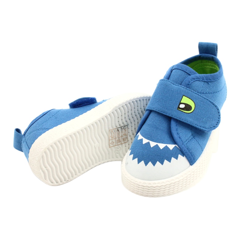 News Dětské tenisky na suchý zip Crocodile 21DZ26-3923 Blue modrý modrý 3
