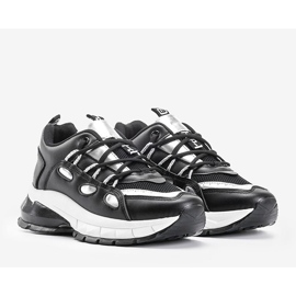 Černé tenisky se stříbrnými vložkami Guadalupe černá 1