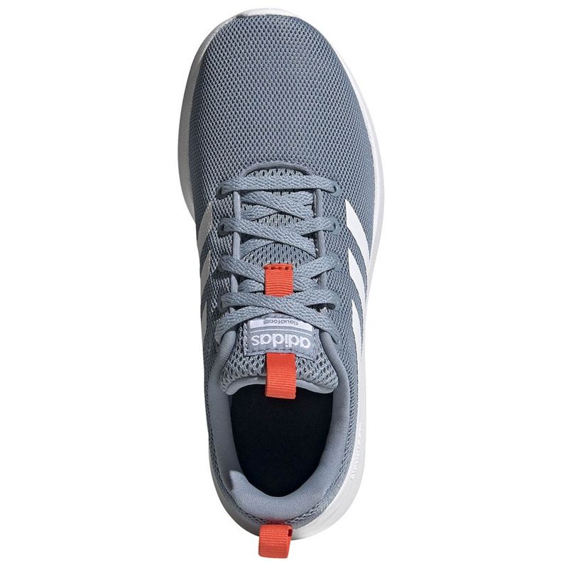 Šedá běžecká obuv Adidas Lite Racer Cln K FV9607 bílý modrý pomerančový 1
