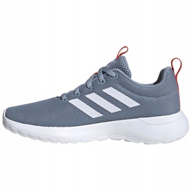 Šedá běžecká obuv Adidas Lite Racer Cln K FV9607 bílý modrý pomerančový 2