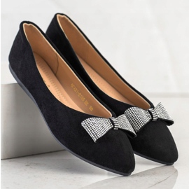 Balerínky s ozdobnou mašlí VINCEZA černá 1