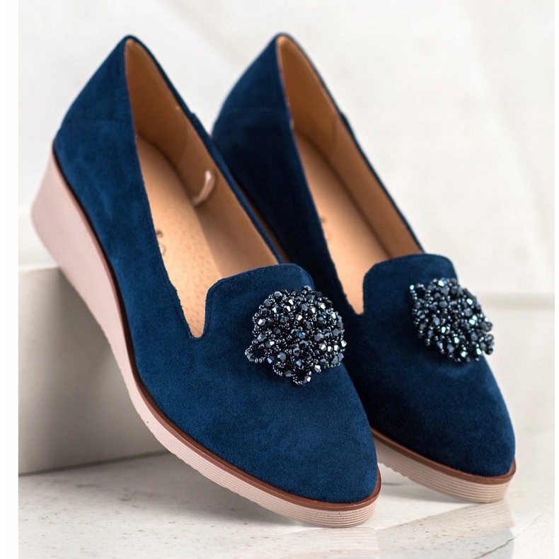 Elegantní pánové s dekorací VINCEZA námořnická modrá 2