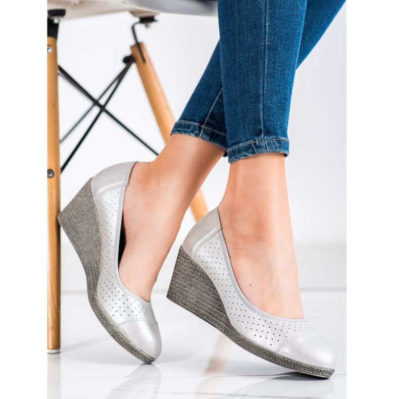 Goodin Stříbrná klínová čerpadla stříbrný 1