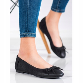 SHELOVET Klasická baletka s mašlí černá 1