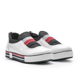 Jayde lakované bílé trenéry bílý 1