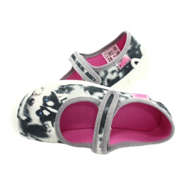 Dětské pantofle Befado 114x440 barevné s aplikací pro psy bílý 5 Dětské pantofle Befado 114x440 barevné s aplikací pro psy bílý 5