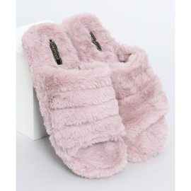 Dámské pantofle s elastickým šeříkem X8130 Purple fialová 1