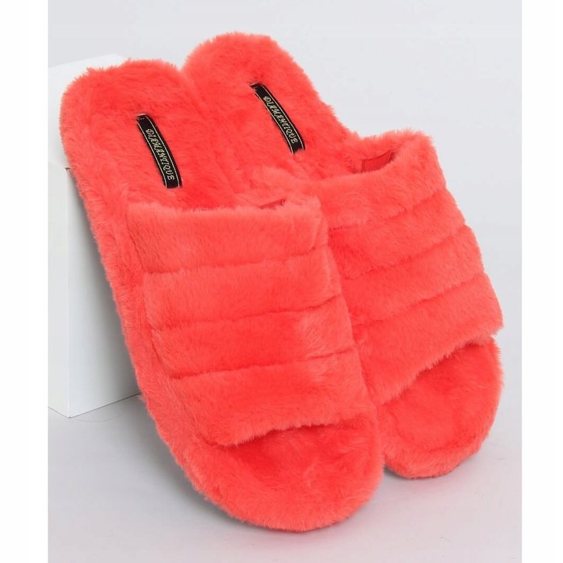 Oranžové dámské pantofle X8130 Orange s gumičkou pomerančový 1