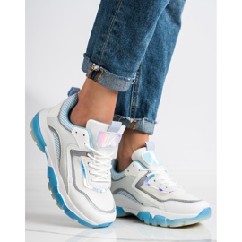 Ideal Shoes Tenisky s třpytivou vložkou bílý vícebarevný 2