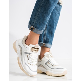 Ideal Shoes Tenisky s třpytivou vložkou bílý vícebarevný 1