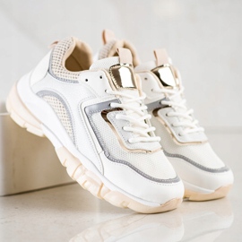 Ideal Shoes Tenisky s třpytivou vložkou bílý vícebarevný 2