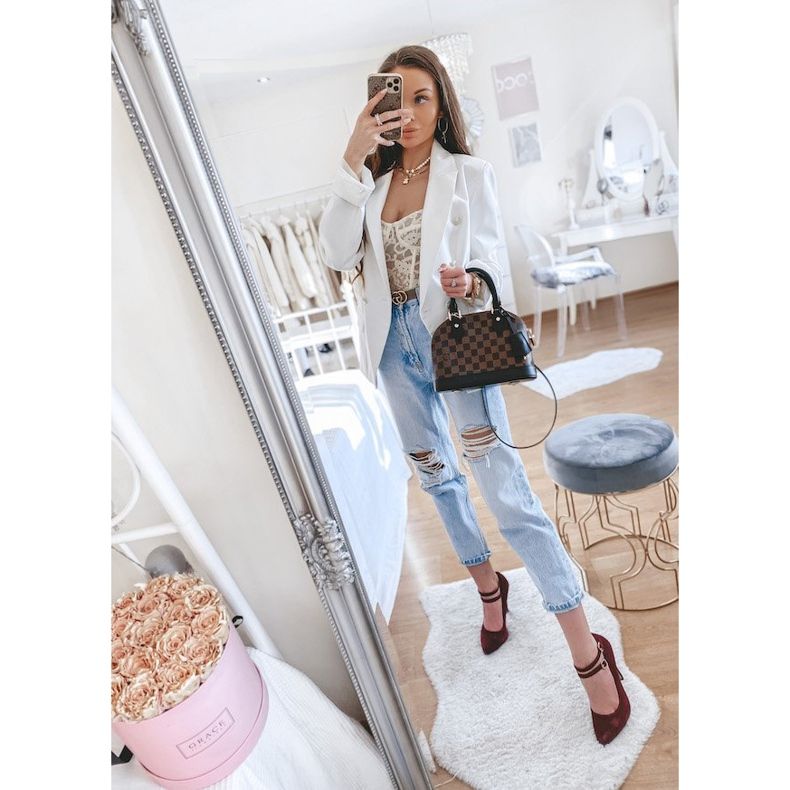 Burgundské semišové lodičky na podpatku L408 červené 1