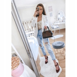 Burgundské semišové lodičky na podpatku L408 červené 2