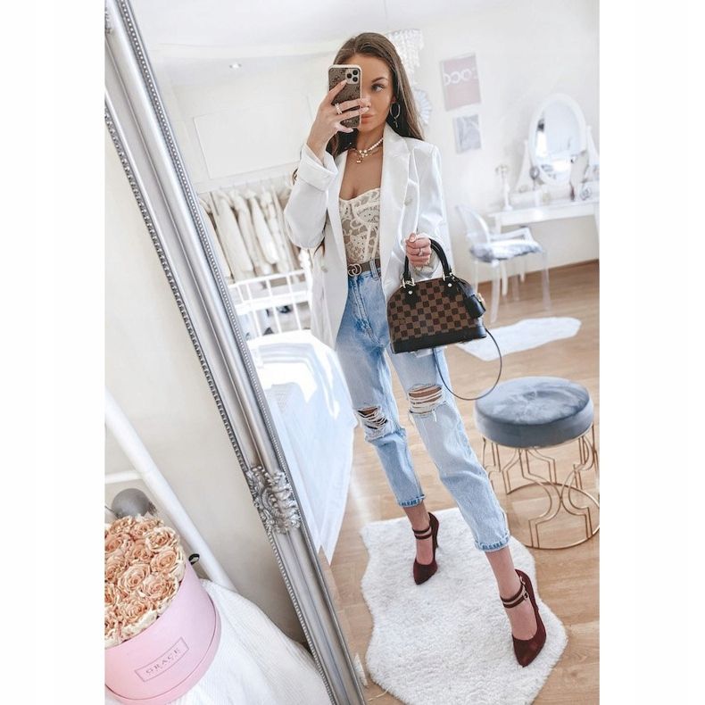 Burgundské semišové lodičky na podpatku L408 červené 2