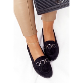 Elegantní dámské mokasíny Vinceza 10585 Suede Black černá 2