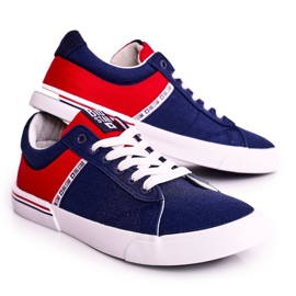 Pánské tenisky Big Star FF174137 Navy Blue-Red červený námořnická modř 1