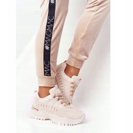 PS1 Dámské béžové tenisky s dobrou náladou na velké podrážce béžový 2