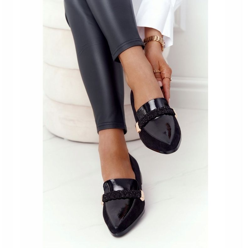 S.Barski Elegantní mokasíny S. Barski Premium Suede Black černý 2