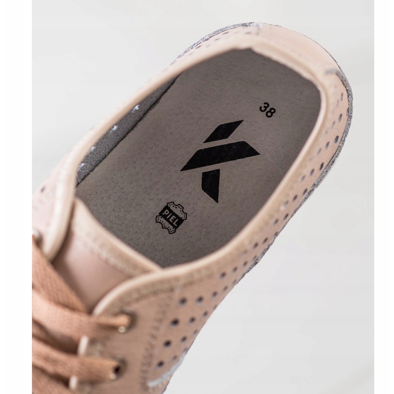 Kylie Kožené Brogues Na Platformě růžový 1