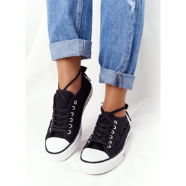 FB2 Dámské černé krajkové tenisky Candice černá 2