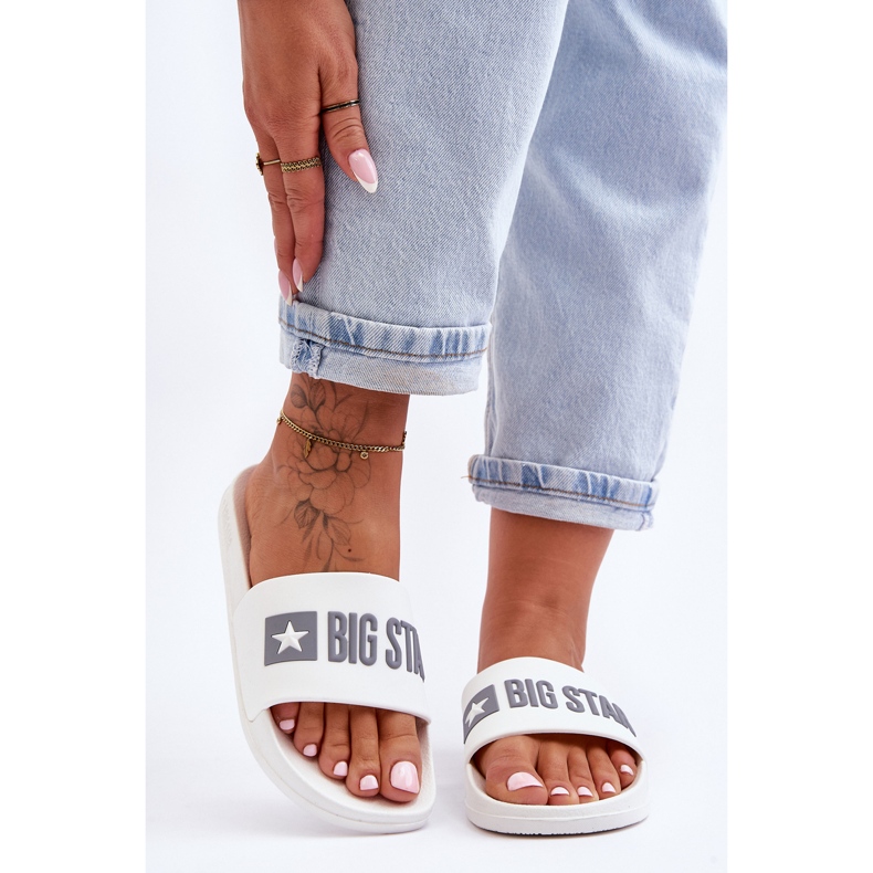 Dámské pantofle Big Star FF274A199 bílé bílý 1