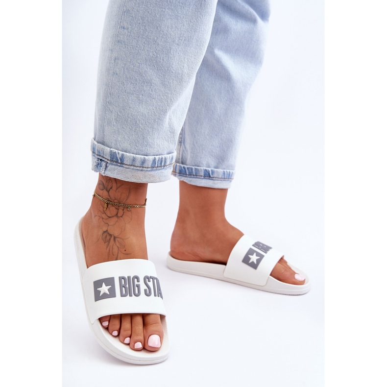 Dámské pantofle Big Star FF274A199 bílé bílý 2