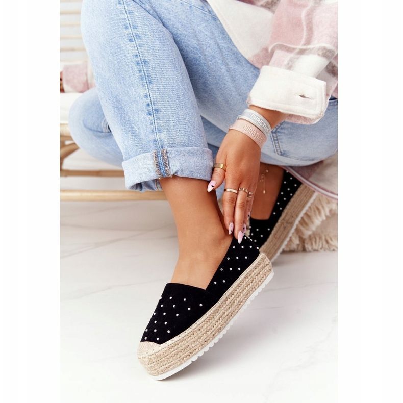 S.Barski Espadrilky na platformě Straw S. Bararski Black černý 1