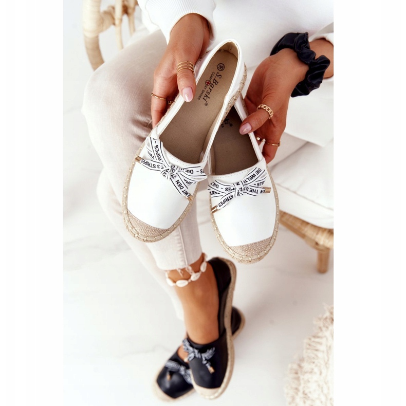 S.Barski Espadrilky na slámové podrážce S. Bararski White bílý 1