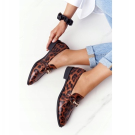 S.Barski Elegantní dámské mokasíny S. Barski Leopard hnědý 1