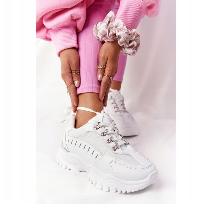 PS1 Dámské tenisky na velké podrážce, bílá dobrá nálada bílý 1