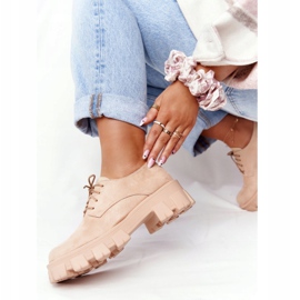 PS1 Dámské semišové boty na platformě Nude Imogen béžový růžový 2