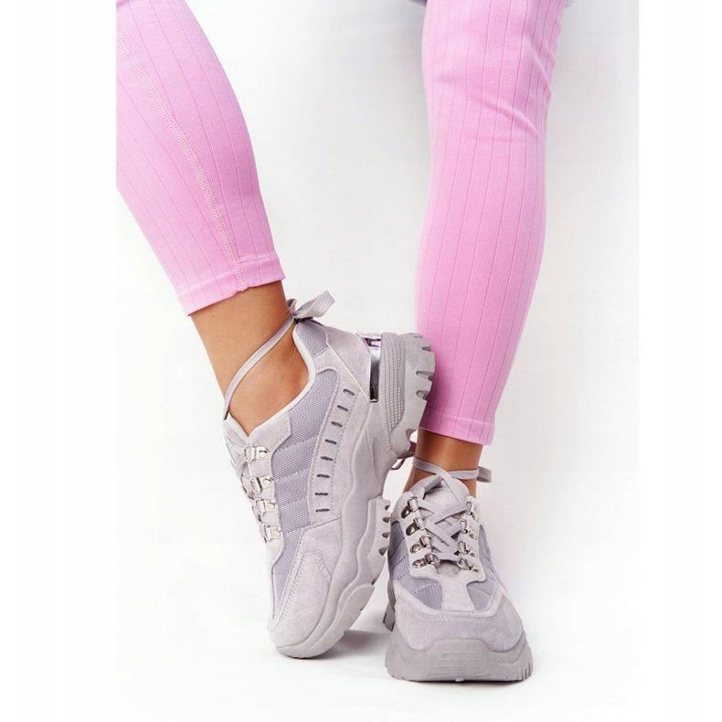 PS1 Dámské tenisky na velké podrážce, šedá dobrá nálada 2