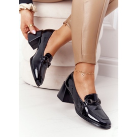 Elegantní lodičky na vysokých podpatcích S.Barski Premium Black černý 1