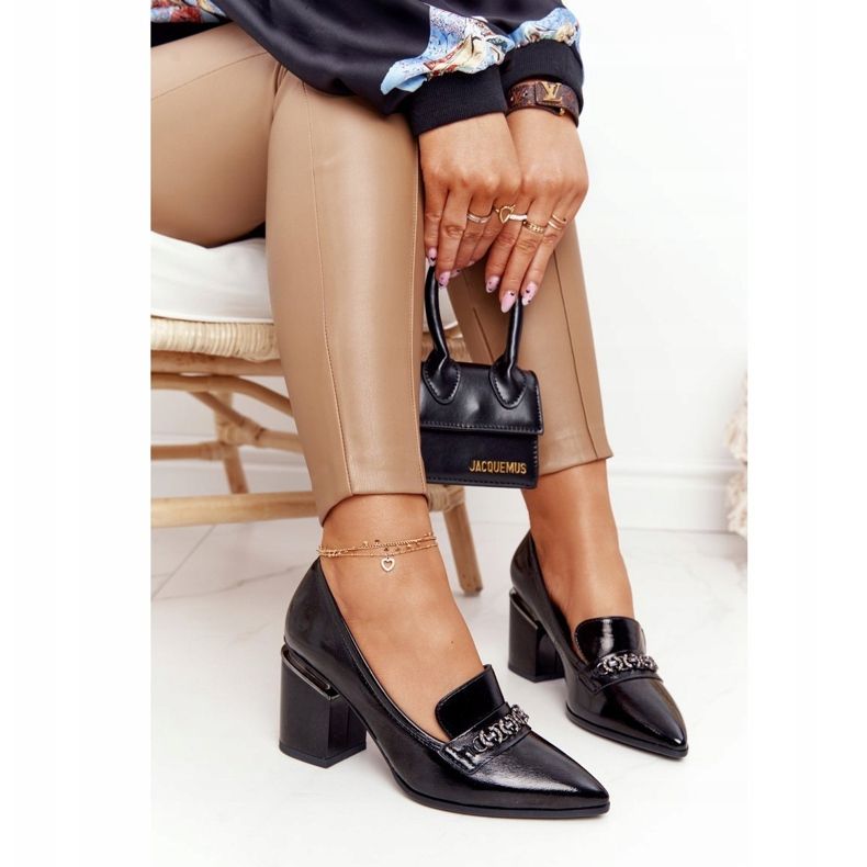 Elegantní čerpadla na baru S.Barski Premium Black černá 1