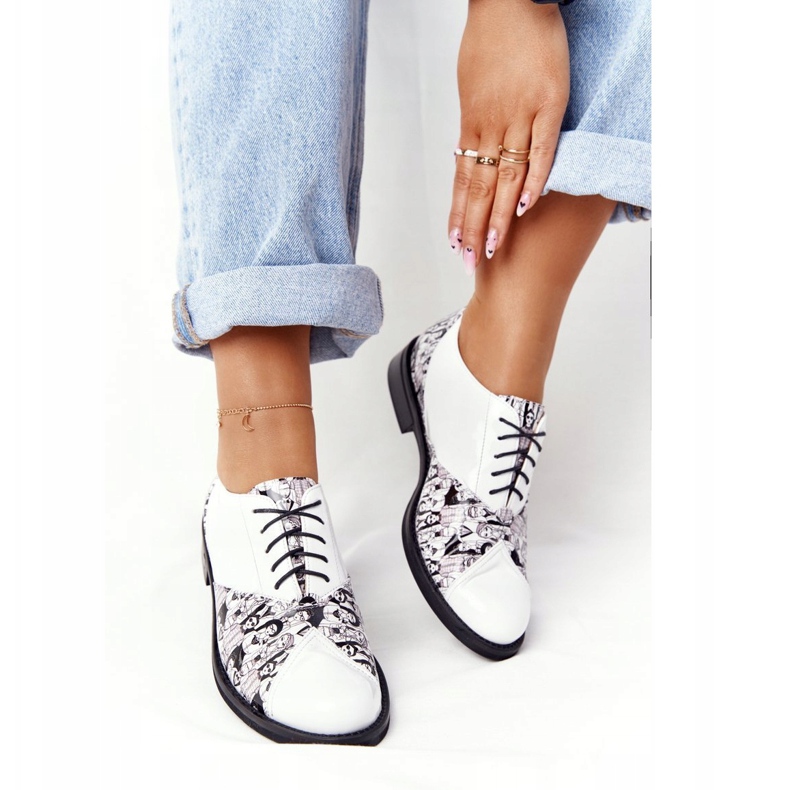 PV3 Dámské kožené boty Visconi 7439294 bílo-černé bílý černá 2