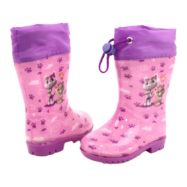 American Club American Pink Kitties Galoshes KAL05 fialová růžový 2