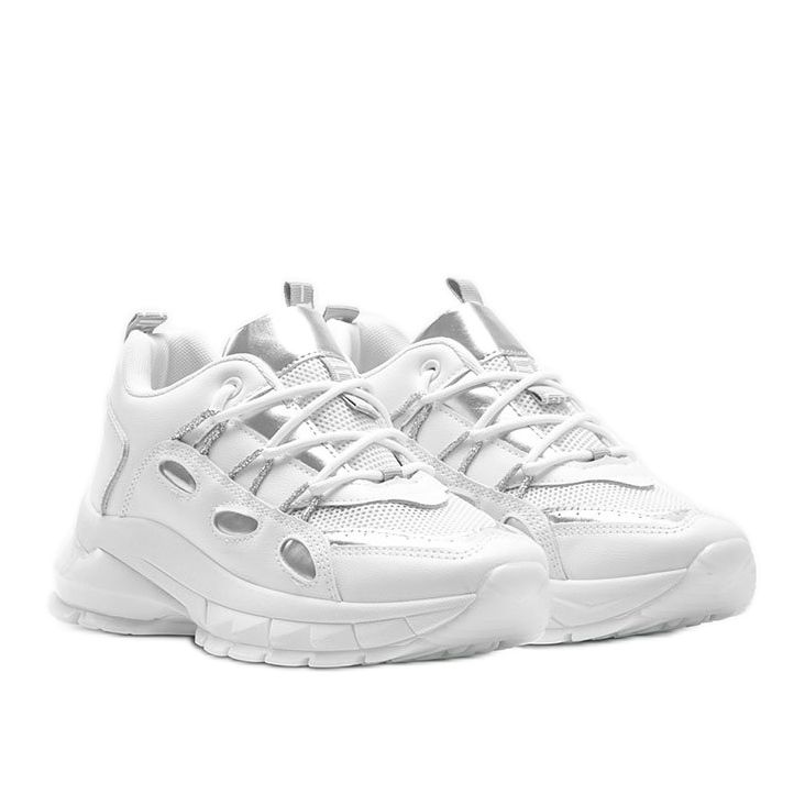 Bílé tenisky se stříbrnými vložkami Guadalupe bílý 1