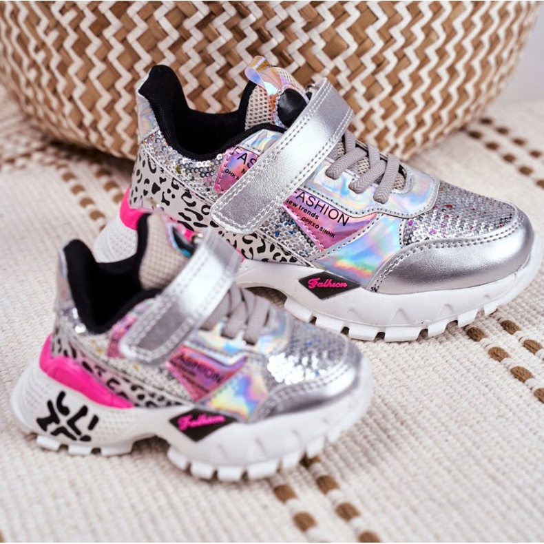 FRROCK Sportovní dětské boty se suchým zipem Buďte šťastní šedá 6