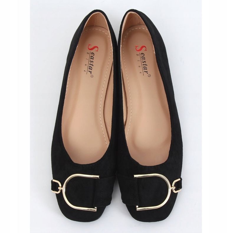 Elegantní černé dámské balerínky LK47P Black černá 1 Elegantní černé dámské balerínky LK47P Black černá 1