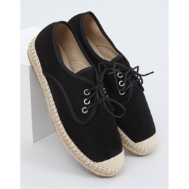 Černé dámské espadrilky 77-196 Black černý 1