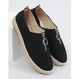 Černé dámské espadrilky 77-187 Black černý 1
