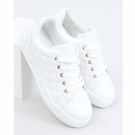 Bílé prošívané dámské tenisky BL232P White bílý 1