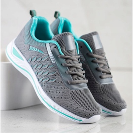 Bona Sportovní běžecká obuv šedá zelená 1 Bona Sportovní běžecká obuv šedá zelená 1