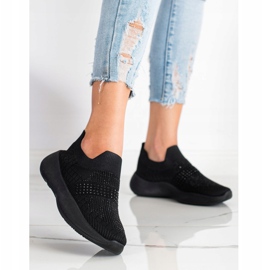 Renda Černé tenisky s krystaly černý 1